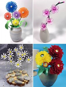 Beautiful DIY Flower Craft using Everyday Items :) | Simple Crafts
