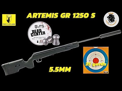 Artemis GR 1250 S Break Barrel in 5 5 tests at 25 yards with JTS 21 53gn pellets