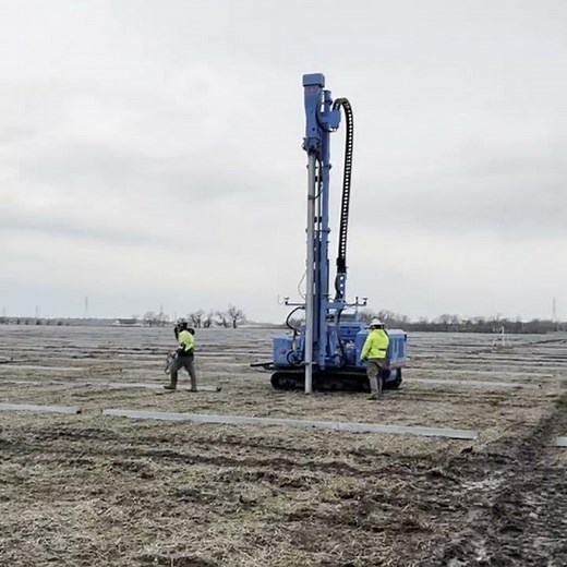 SCAIP SDR-108 Piledrivers on a Solar Farm