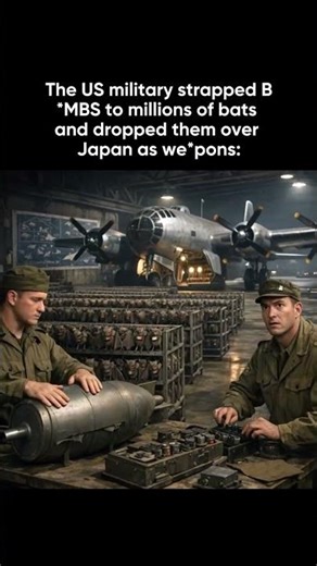 The US military strapped B*MBS to millions of bats and dropped them...