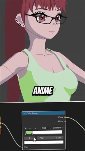 Tutorial anime shader en Blender 🙊 #eevee #toon #blender