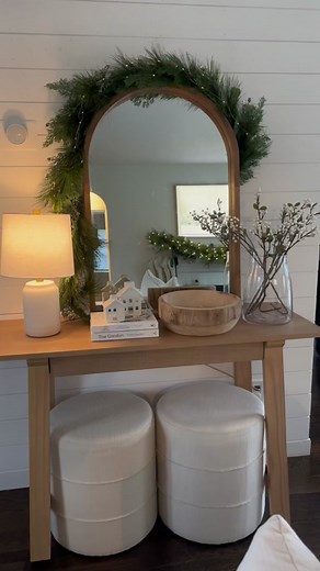Christmas Candy Cane Console Table Styling Ideas