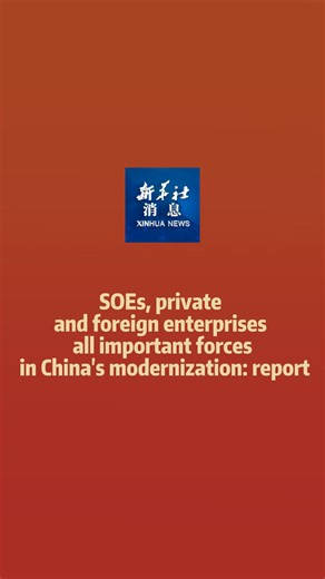 State-owned enterprises (SOEs), private enterprises and foreign-funded enterprises are all important forces in China's modernization, according to a government work report submitted Tuesday to the national legislature for deliberation. | China Xinhua News