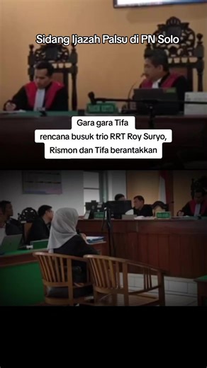 Sidang ijazah Palsu jokowi di PN Solo, gara gara tifa sebut capcay saus tiram rencana busuk Trio RRT berantakkan #fypシ゚ #sidangijazahpalsu #rrt #roysuryorismontifaterbaru #hiburan