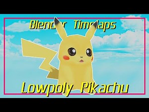 N64 Style Lowpoly PIKACHU | Blender Timelaps