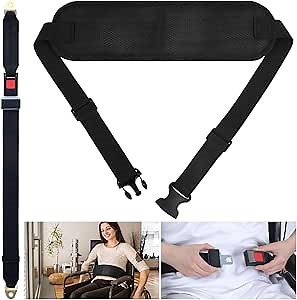 53 Inches Wheelchair Seat Belt for Adults Elderly Adjustable Medical Wheelchair Safety Harness Seat Belt Patient Restraints Straps Anti Fall Constrained Bands Utilized on Chair