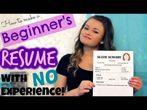 How to Make a Beginner's Acting Resume w/ NO Experience!