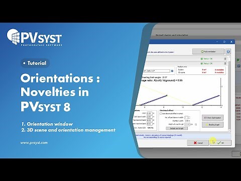PVsyst 8 _ Orientations Novelties in PVsyst 8