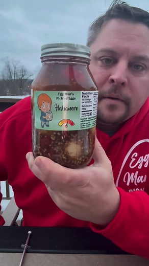 @Egg Man’s Pickled Eggs Habanero Pickled Eggs. Eggmanpickledeggs.com. #picklereview #brinetime #pickledeggs