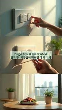 지구를 위한 작은 실천, 탄소 발자국 줄이는 10가지 습관