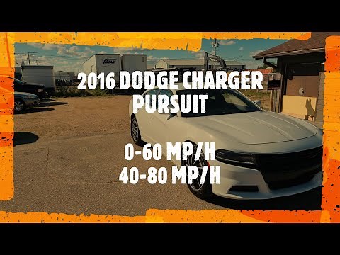 2016 Dodge Charger Pursuit 0-60 MPH & 40-80 MPH 3.6L V6