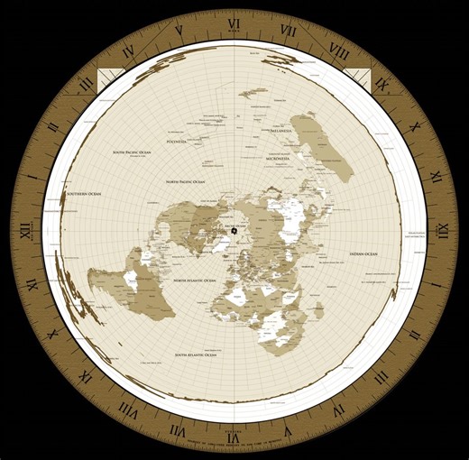 Gleason's Flat Earth Map 2026, Real Borders | Museum Quality Matte (ivory Gold) - Etsy Ireland