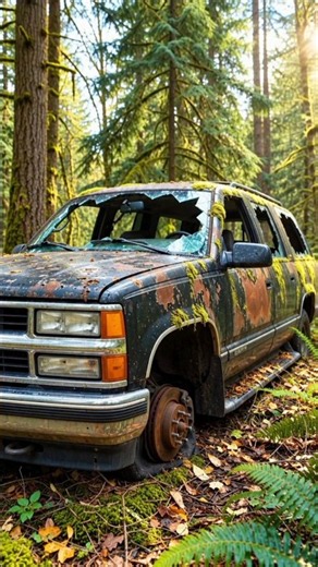 I Restored a 1990 Chevrolet Suburban Left in the Forest | #shorts