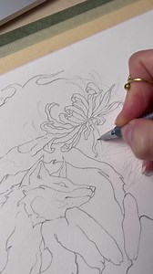 Pencil drawing of the two foxes on commission ✨ Watercolor step is coming soon! 🧡💙 #foxart #foxartwork #pencildrawing #sketchonpaper #animalart #linedrawing | Irene Meniconi Fine Art