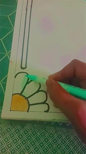 frant paper border design🌸🌸 #minivlog #video #drawing