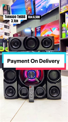 Tornado TR-666 3.1 ch Sound System – Key Features: \t•\t3.1-channel surround sound (3 speakers subwoofer) for richer audio. \t•\tBluetooth wireless music streaming. \t•\tUSB & SD card playback. \t•\tFM radio AUX input (3.5 mm). \t•\tDeep-bass subwoofer for stronger low frequencies. \t•\tRemote control included. #woof#woofern#tornadot#systemy#kenyantiktok🇰🇪y#foryou