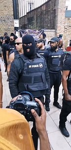 Public Order Act 1936: "Any person who in any public place or at any public meeting wears uniform signifying his association with any political organisation or with the promotion of any political object shall be guilty of an offence:" The law is yet to be applied equally. Footage from 'Afrikan Emancipation Day' yesterday in Brixton. | Sargon of Akkad