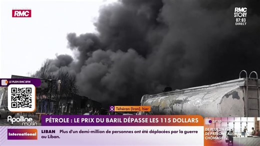 Pétrole : le prix du baril dépasse les 115 dollars