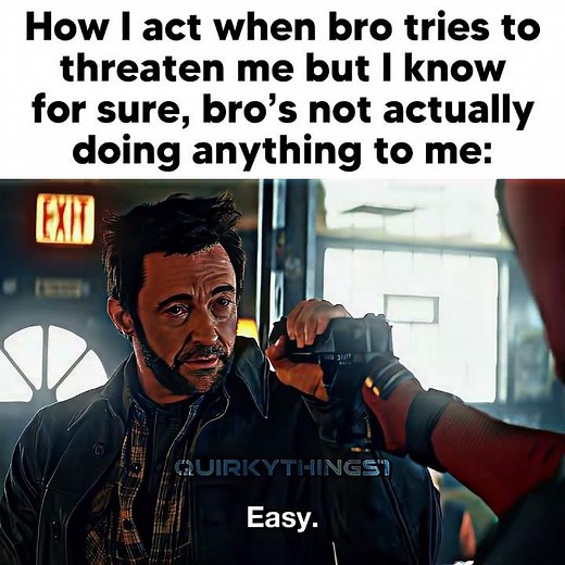 Bro WILL NOT do ANYTHING to me😭🙏🏻Deadpool meets Wolverine at the bar #memes #4k #wolverine #deadpool