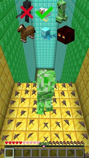 Mobs VS Dripstone in Minecraft #minecraft #minecraftshorts #shorts