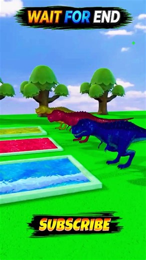 Dinosaur Color Jump Challenge 🦖🌈 #sanjubaba #caketraining #scaryteacher