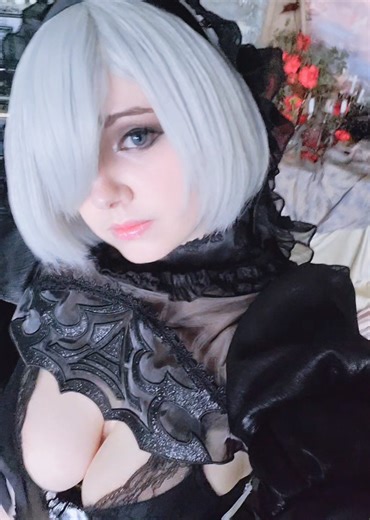 Captivating 2B Black Bride Cosplay Photoshoot