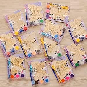 Butterfly Party Favors - 12 PCS Butterfly Birthday Party Supplies - Butterfly Bubbles & Paint Crafts - Butterfly Birthday Decorations Goodie Bags Gifts Prizes for Kids Girls Toddler