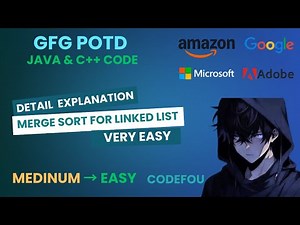Merge Sort for Linked List | GFG POTD | Java & C++ code | 08-09-2025