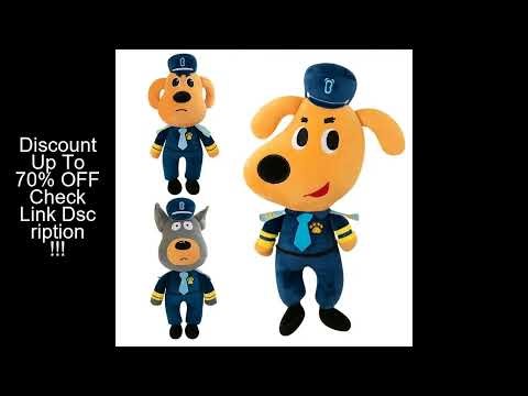 30cm Sheriff Labrador Dog Plush Toy Doll Anime Security Sergeant Labrador Wolf Dog Plush Stuffed Toy