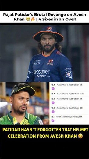 Rajat Patidar’s Brutal Revenge on Avesh Khan 😭🔥 | 4 Sixes in an Over!