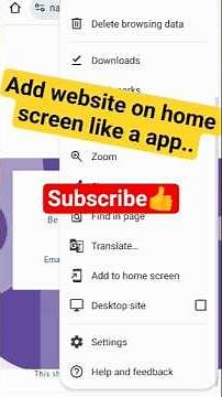 Add Website to Home Screen | How to Add Website to Home Screen in Android | Website Shortcut Trick