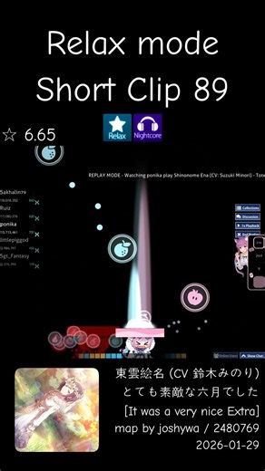 osu catch the beat relax short clip 89
