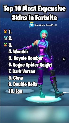 Top 10 MOST EXPENSIVE Skins In Fortnite