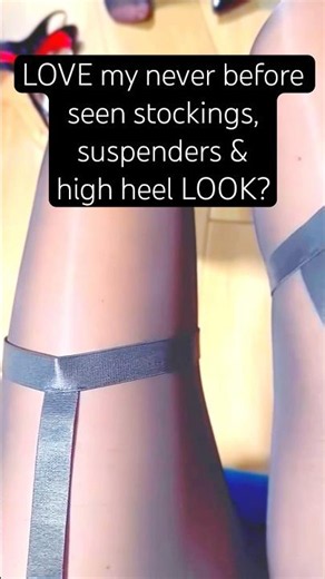 LOVE my never before seen stockings suspenders & high heel LOOK? #trending #fashion #stockings #fyp
