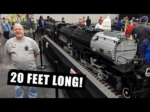 Huge LEGO Big Boy Train Locomotive with 300,000 Pieces!