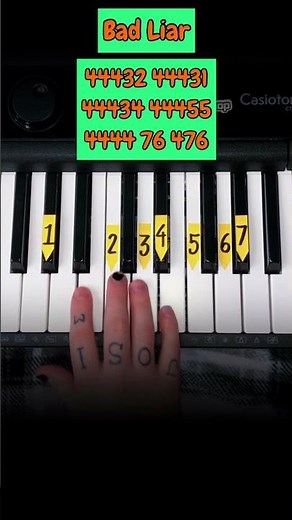 Bad Liar ‪@ImagineDragons‬ #badliar #piano #tutorial #easy #song #imaginedragons #music #fyp