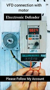 VFD connection With Motor #electricalsetup #powerintegration #automation #controlsystems #powerconnection #electrician #electronics #electrical #electricity #electric | Elecctronic Defender