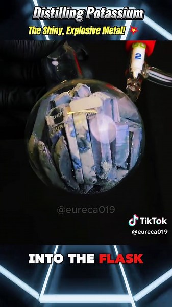 Distilling a Metal - Potassium #science #chemistry #Engineering