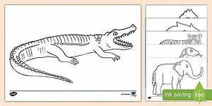 Jungle Animal-Themed Story Coloring Sheets