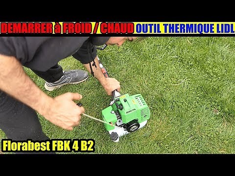 Starting a 2-stroke engine, Lidl Florabest petrol power tool FBK 4 B2