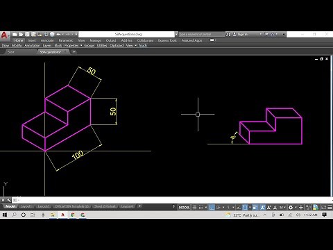 How to: Draw an Object in (Cabinet) Oblique Projection Given the Isometric Equivalent in AutoCAD