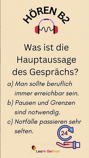 #11 B2 Hören üben | Practice Listening Skills in German B2 | Learn German | Goethe Zertifikat B2