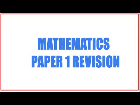 Mathematics paper 1
