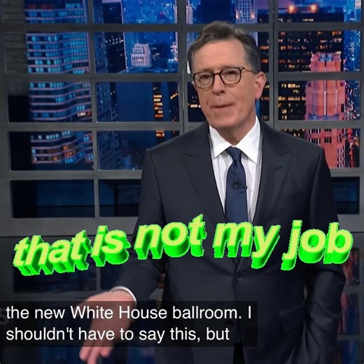 🇺🇸 Stephen Colbert “His true passion is desecrating Washington architecture.”