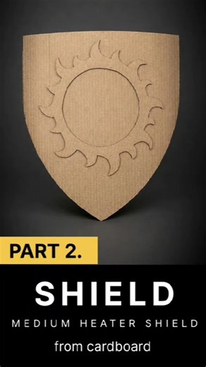 Medieval Knight’s Heater Shield from Cardboard. Part 2. #cardboardshield #diyshield #diycosplay