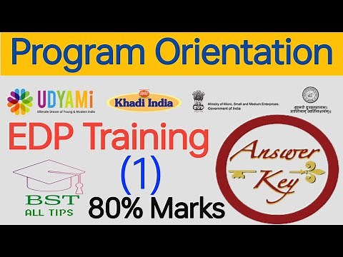 Module I: Program orientation Pmegp Edp training Questions and Answers ।। BST ALL TIPS ।।