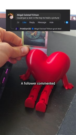 PrintStart3D | How to add features with negative parts using the slicer! #3dprinting #3dprinted #heart #3dprinters #reels | Instagram