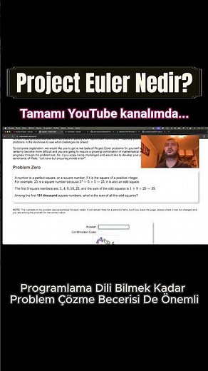 Programlama dilini bilmek kadar problem çözme becerisi de önemli! | Project Euler Nedir?