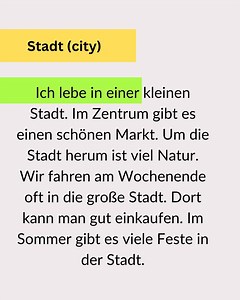 Deutsch A1_B1 🇩🇪 Stadt (City) – Easy German Reading 📖 #DeutschA1 #LearnGerman #GermanForBeginners #GermanReading #A1Deutsch #DeutschLernen #GermanVocabulary #GermanLanguage #GermanStudy #GermanBD #FollowForGerman | German For Beginners BD