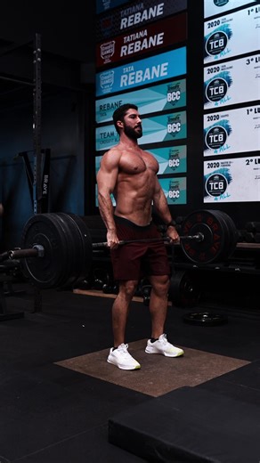 Câmera lenta 130kg Hang power clean Hang squat clean #crossfit #workout #fitness #slowmotion #weightlifting